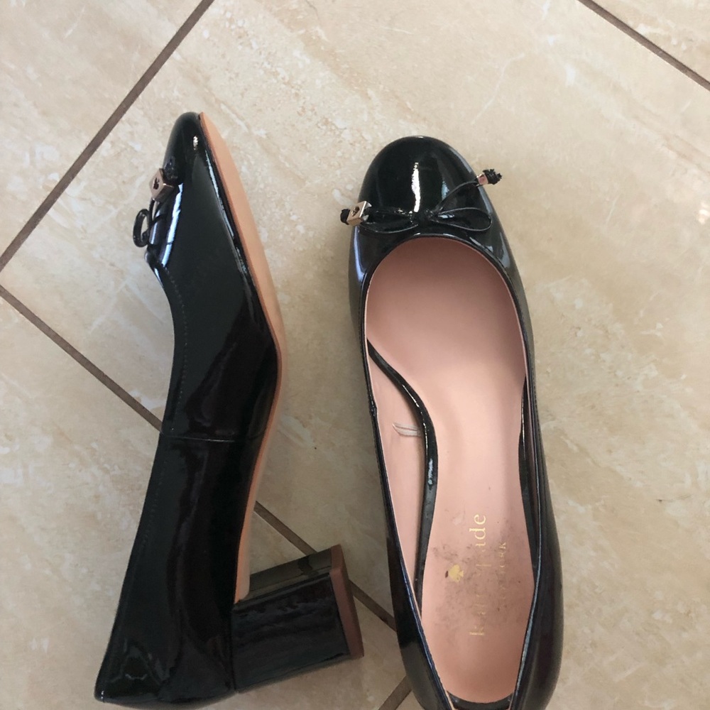 Kate Spade like New Black Patent Leather Heels